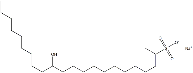 13-Hydroxydocosane-2-sulfonic acid sodium salt Structure