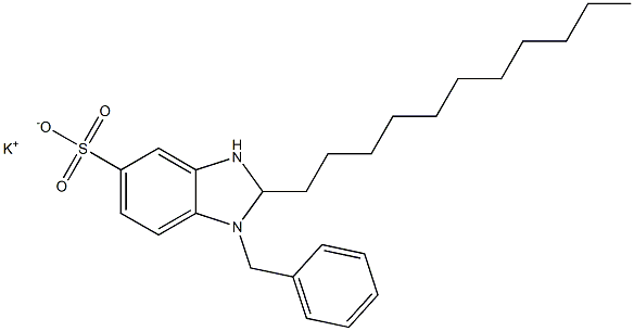 1-Benzyl-2,3-dihydro-2-undecyl-1H-benzimidazole-5-sulfonic acid potassium salt Structure