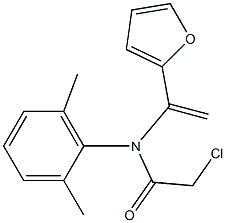 N-[1-(2-Furyl)vinyl]-N-(2,6-dimethylphenyl)-2-chloroacetamide 구조식 이미지