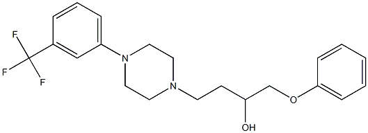 1-(Phenoxy)-4-[4-[3-trifluoromethylphenyl]-1-piperazinyl]-2-butanol 구조식 이미지