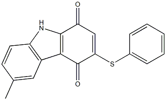 3-(Phenylthio)-6-methyl-9H-carbazole-1,4-dione Structure