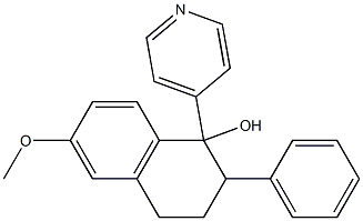 1,2,3,4-Tetrahydro-6-methoxy-2-phenyl-1-(4-pyridyl)-1-naphthol 구조식 이미지