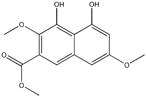 4,5-Dihydroxy-3,7-dimethoxynaphthalene-2-carboxylic acid methyl ester 구조식 이미지