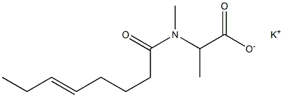 2-[N-Methyl-N-(5-octenoyl)amino]propionic acid potassium salt 구조식 이미지