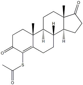 4-(Acetylthio)androst-4-ene-3,17-dione 구조식 이미지