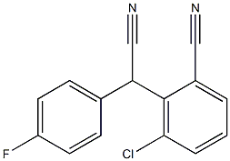 (2-Cyano-6-chlorophenyl)(4-fluorophenyl)acetonitrile Structure