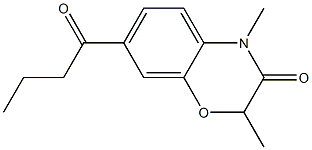 2,4-Dimethyl-7-butyryl-4H-1,4-benzoxazin-3(2H)-one 구조식 이미지