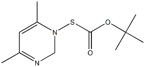 1,2-Dihydro-1-(tert-butoxycarbonylthio)-4,6-dimethylpyrimidine 구조식 이미지