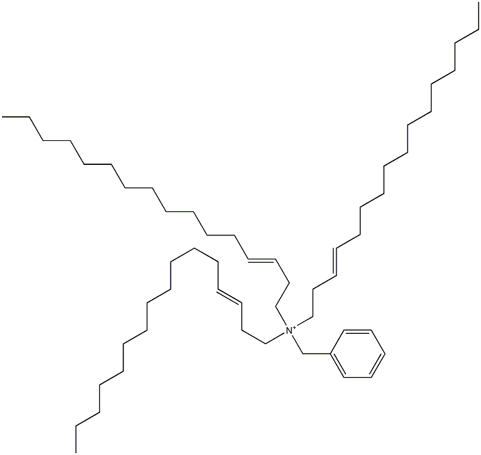 Tri(3-hexadecenyl)benzylaminium Structure