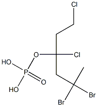 Phosphoric acid hydrogen (2,2-dibromopropyl)(1,3-dichloropropyl) ester 구조식 이미지