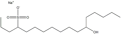 12-Hydroxyheptadecane-4-sulfonic acid sodium salt Structure