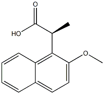 [S,(+)]-2-(2-Methoxy-1-naphtyl)propionic acid 구조식 이미지
