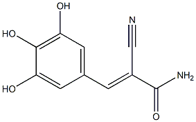 (E)-2-Cyano-3-(3,4,5-trihydroxyphenyl)propenamide 구조식 이미지