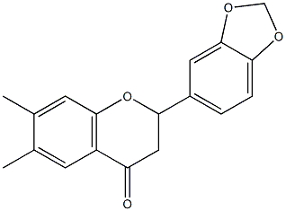 6,7-Dimethyl-3',4'-methylenebisoxyflavanone 구조식 이미지
