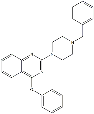2-[4-Benzyl-1-piperazinyl]-4-(phenoxy)quinazoline 구조식 이미지