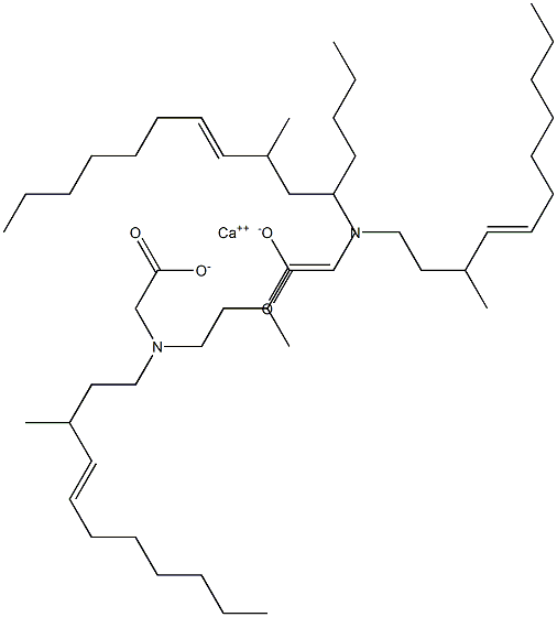Bis[N,N-bis(3-methyl-4-undecenyl)glycine]calcium salt Structure