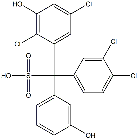 (3,4-Dichlorophenyl)(2,5-dichloro-3-hydroxyphenyl)(3-hydroxyphenyl)methanesulfonic acid 구조식 이미지