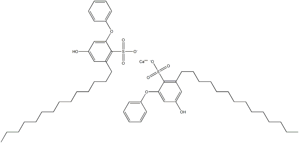 Bis(5-hydroxy-3-tetradecyl[oxybisbenzene]-2-sulfonic acid)calcium salt 구조식 이미지