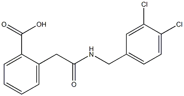 2-[2-[(3,4-Dichlorobenzyl)amino]-2-oxoethyl]benzoic acid Structure