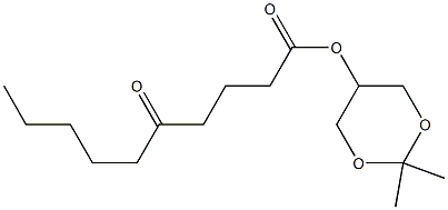 5-Oxodecanoic acid 1,3-isopropylidenebisoxypropan-2-yl ester 구조식 이미지