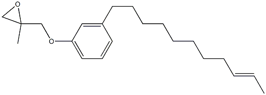 3-(9-Undecenyl)phenyl 2-methylglycidyl ether 구조식 이미지