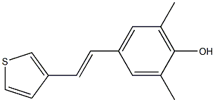 4-[(E)-2-(3-Thienyl)ethenyl]-2,6-dimethylphenol 구조식 이미지