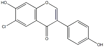 4',7-Dihydroxy-6-chloroisoflavone 구조식 이미지