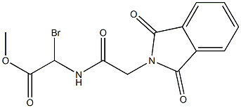 2-Bromo-2-[(phthalimidylacetyl)amino]acetic acid methyl ester Structure