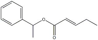 2-Pentenoic acid 1-phenylethyl ester Structure