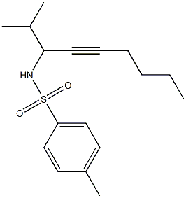 4-Methyl-N-(1-isopropyl-2-heptynyl)benzenesulfonamide 구조식 이미지