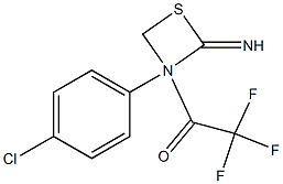 3-(4-Chlorophenyl)-N-(trifluoroacetyl)-1,3-thiazetidin-2-imine Structure