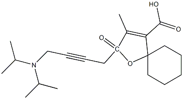 4'-Methyl-5'-oxospiro[cyclohexane-1,2'(5'H)-furan]-3'-carboxylic acid 4-(diisopropylamino)-2-butynyl ester Structure