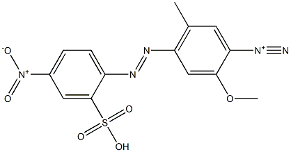 2-Methoxy-5-methyl-4-(4-nitro-2-sulfophenylazo)benzenediazonium 구조식 이미지