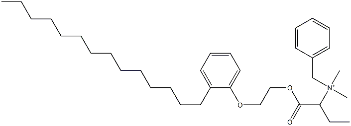 N,N-Dimethyl-N-benzyl-N-[1-[[2-(2-tetradecylphenyloxy)ethyl]oxycarbonyl]propyl]aminium Structure