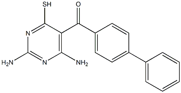 5-(p-Phenylbenzoyl)-2,6-diaminopyrimidine-4-thiol 구조식 이미지