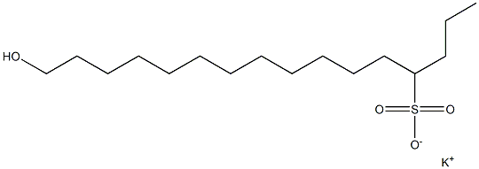 16-Hydroxyhexadecane-4-sulfonic acid potassium salt 구조식 이미지