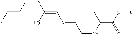 2-[N-[2-[N-(2-Hydroxy-1-heptenyl)amino]ethyl]amino]propionic acid lithium salt Structure