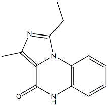 1-Ethyl-3-methylimidazo[1,5-a]quinoxalin-4(5H)-one 구조식 이미지