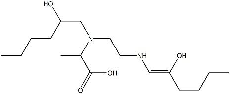 2-[N-(2-Hydroxyhexyl)-N-[2-(2-hydroxy-1-hexenylamino)ethyl]amino]propionic acid 구조식 이미지