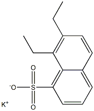 7,8-Diethyl-1-naphthalenesulfonic acid potassium salt Structure