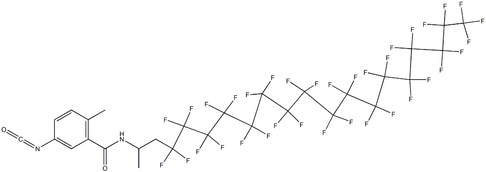 3-Isocyanato-6-methyl-N-[2-(pentatriacontafluoroheptadecyl)-1-methylethyl]benzamide Structure