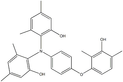 N,N-Bis(6-hydroxy-2,4-dimethylphenyl)-4-(3-hydroxy-2,4-dimethylphenoxy)benzenamine Structure