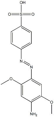 4-(4-Amino-2,5-dimethoxyphenylazo)benzenesulfonic acid 구조식 이미지