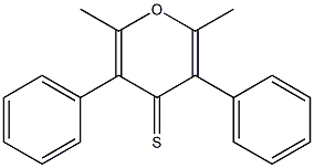 2,6-Dimethyl-3,5-diphenyl-4H-pyran-4-thione 구조식 이미지