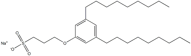 3-(3,5-Dinonylphenoxy)propane-1-sulfonic acid sodium salt Structure