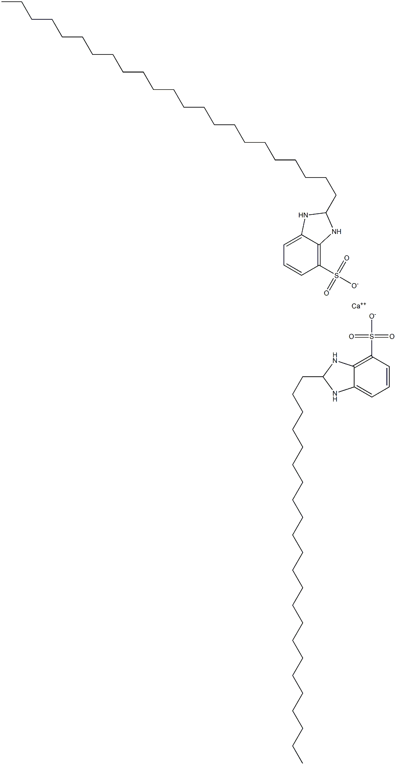 Bis(2,3-dihydro-2-tricosyl-1H-benzimidazole-4-sulfonic acid)calcium salt Structure