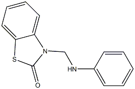 3-[Phenylaminomethyl]benzothiazol-2(3H)-one 구조식 이미지