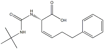 (2S,3Z)-2-[[[(1,1-Dimethylethyl)amino]carbonyl]amino]-6-phenyl-3-hexenoic acid 구조식 이미지
