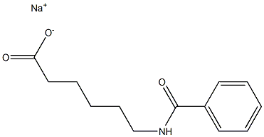 6-Benzoylaminohexanoic acid sodium salt 구조식 이미지