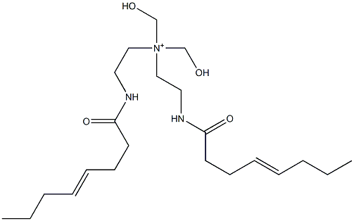 N,N-Bis(hydroxymethyl)-2-(4-octenoylamino)-N-[2-(4-octenoylamino)ethyl]ethanaminium Structure